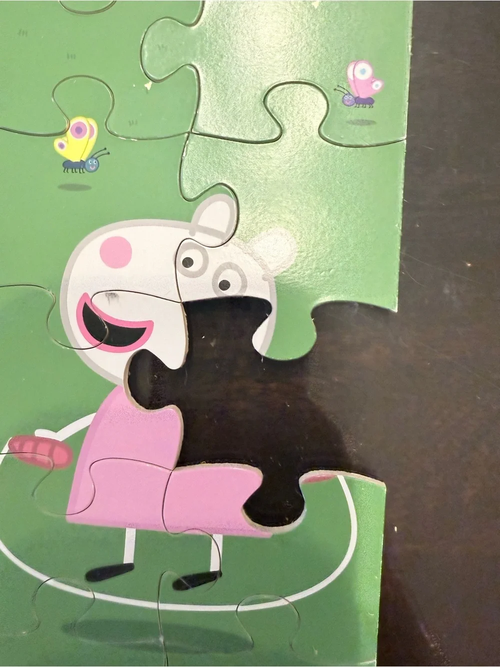7- Peppa Pig Puzzle Set - Pink, Green, Blue Scenes numbered for easy making!